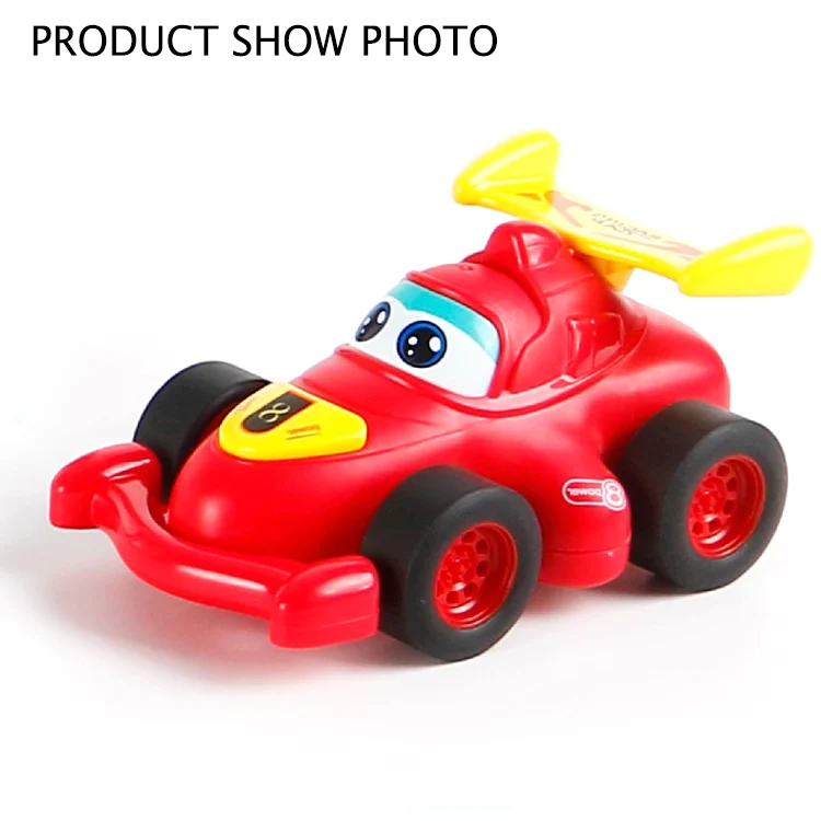 
 Красочный пластиковый мини мультяшный рекламный инерционный гоночный автомобиль игрушки для ребенка  