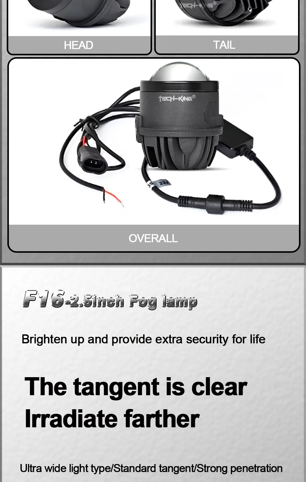 2.5 Inch Lens Led Fog Lamp 45W Led Headlight for Car H4 H7 H11 9005 9006 Led Headlight Bulb Led Projector Lamp 12V Universal