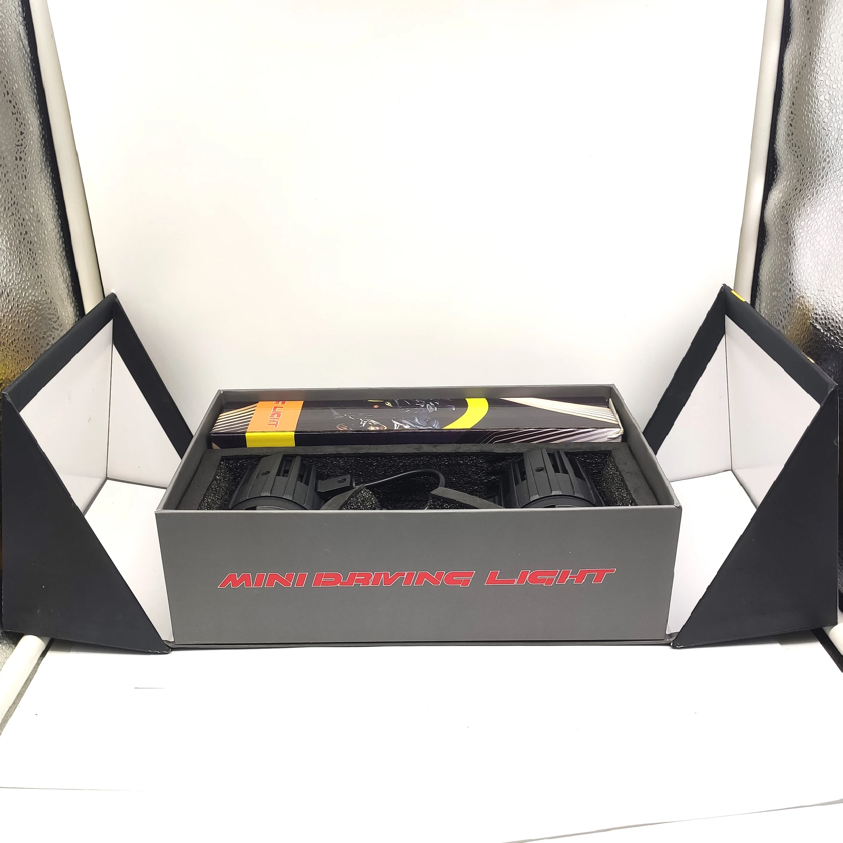 Светодиодная фара для мотоцикла прожектор с линзами двойного цвета квадроциклов скутеров кафе Racer дополнительный 70