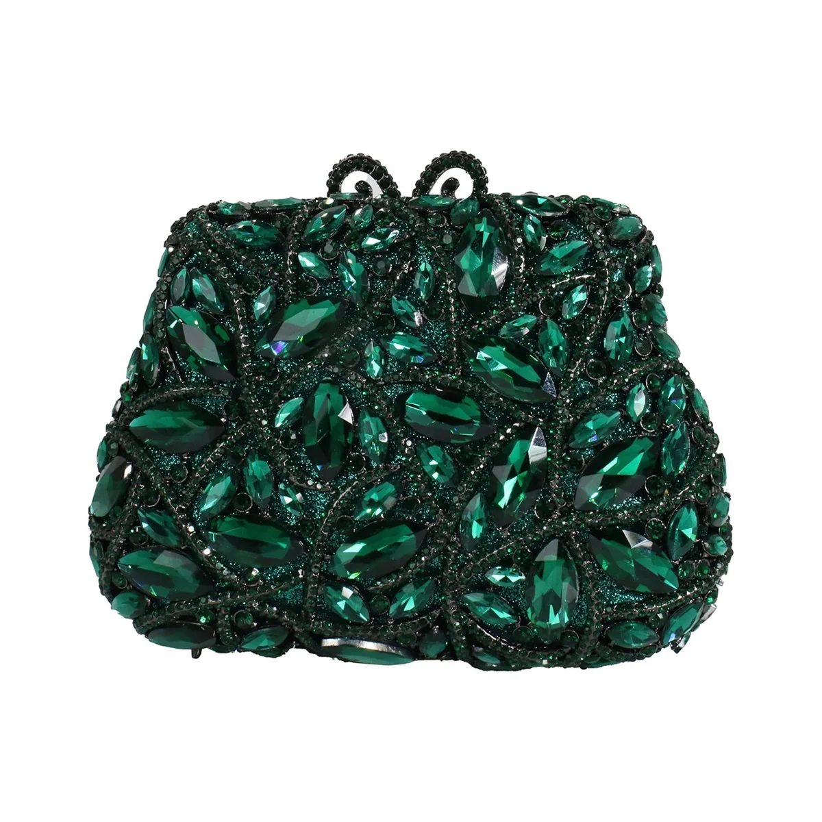 Women Classic Luxury Crystal Sparkling Evening Clutch Bag with Chain Strap Rhinestone Wedding Bridal Party Purse Handbag