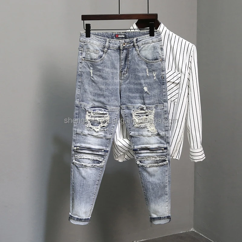 2022 New Style Custom Jeans Ripped Skinny Male Jeans Hot Selling High ...