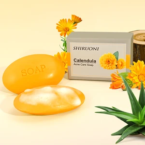 Custom Natural Calendula Bar Soap Handmade Gentle Cleansing Moisturizing Face Body Soap Whitening Brightening Acne Skin