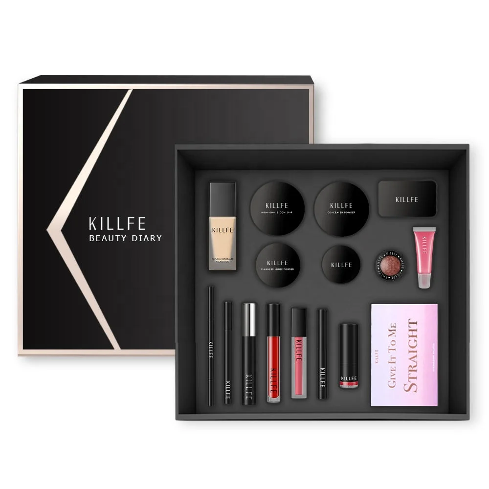 Full Makeup Sets Cosmetics Loose Powder Liquid Foundation All in One Maquiagem Makeup Gift Set