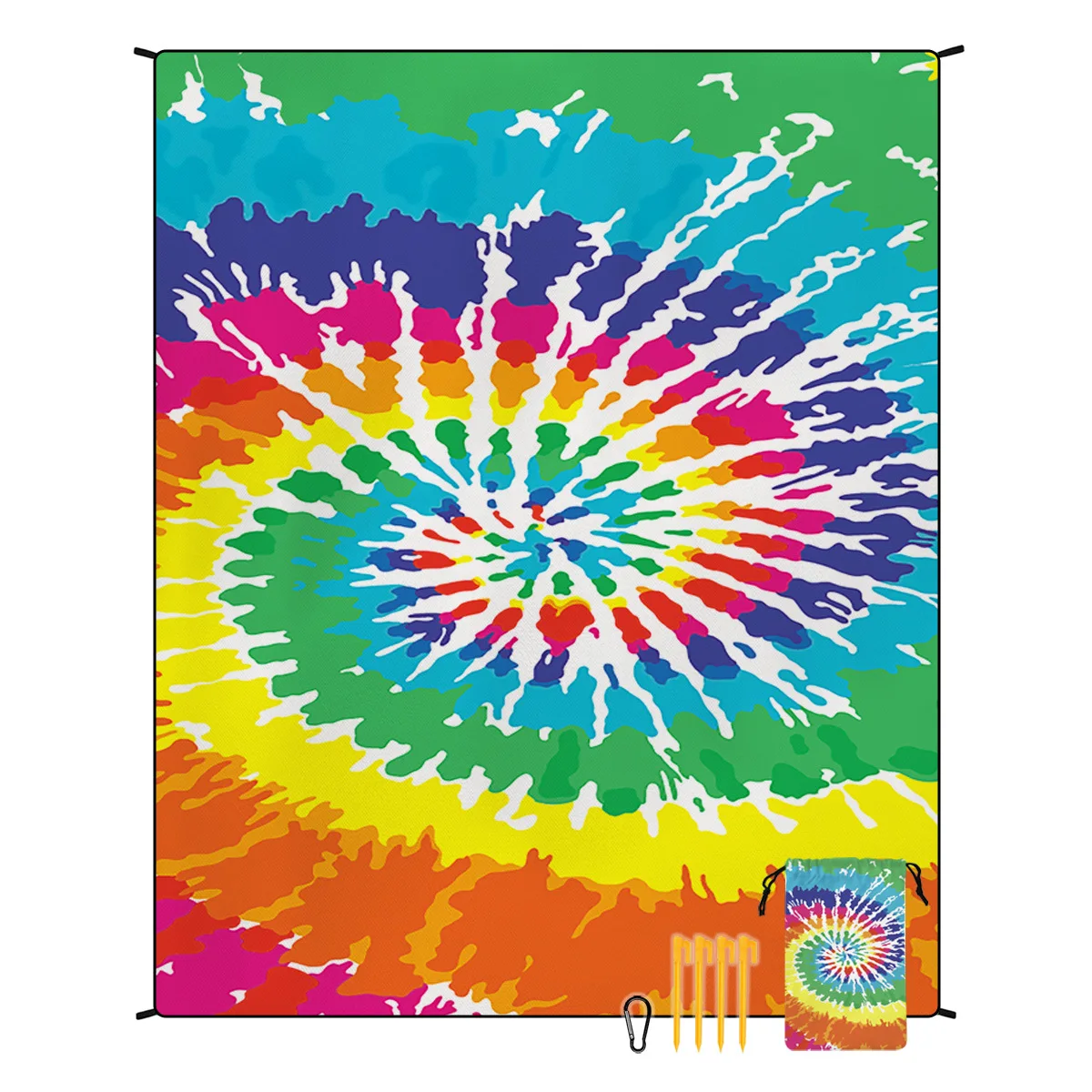 Large Big Sand Proof Waterproof Custom Logo Design Beach Mat Sand Free Beach Blanket With Storage Bag for Outdoor Picnic Camping