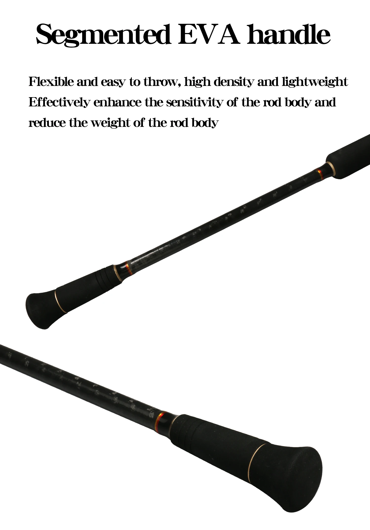 New Arrival 1.83m/1.95m High Carbon Fiber Sea Fishing Bass Bait Casting