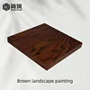 pintura de paisaje marrón