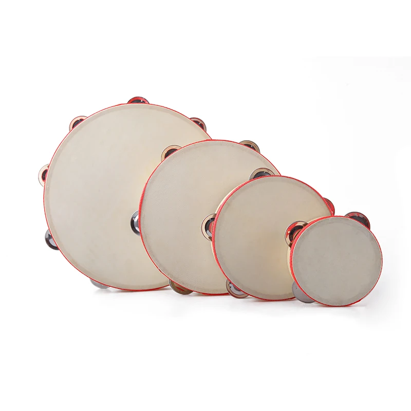 Оптовая продажа, деревянный барабан для малышей ручной работы, барабан для тамбурина, игрушка