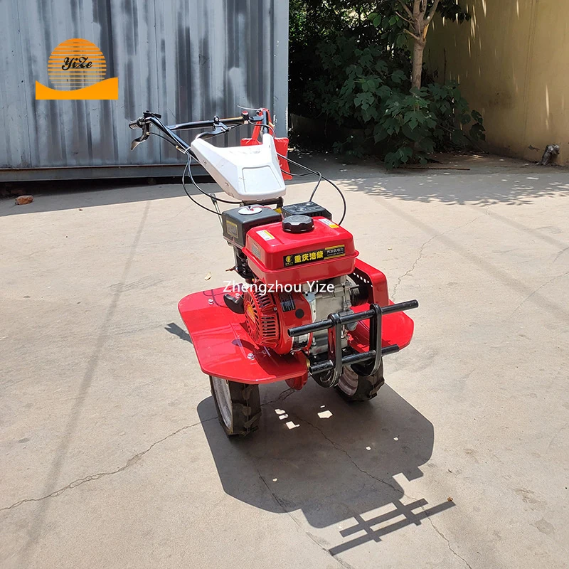 Two Wheel Mini Walking 7Hp Diesel Gasoline Rotary Tillage Weeder Hand Tractor Land Cultivation Power Tiller Machine for Farm