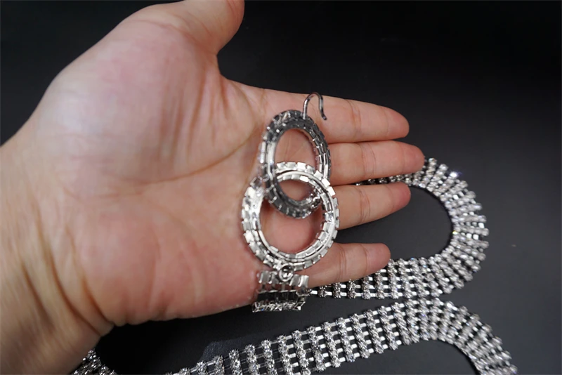 fashion gold waist chain belt  buckles women metal diamond rhinestone belt for dress