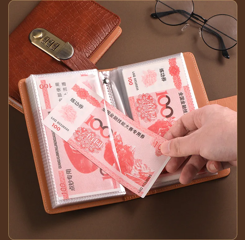 A6 Money Saving Planner with Faux Leather Cover