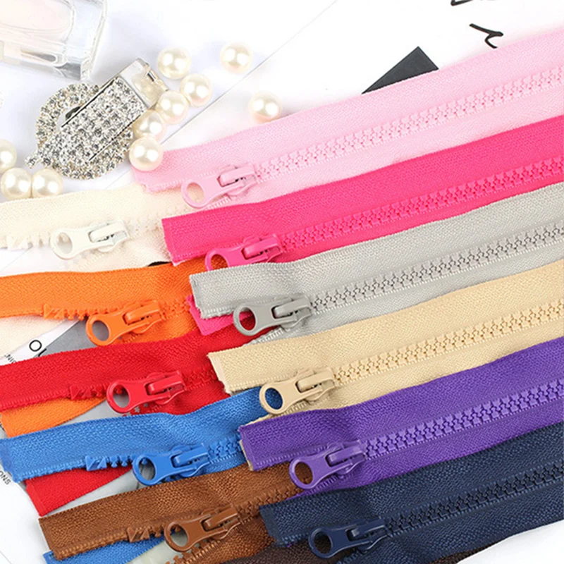 High Quality Fashion Custom Open End Sustainable Colorful Big Resin Zipper 