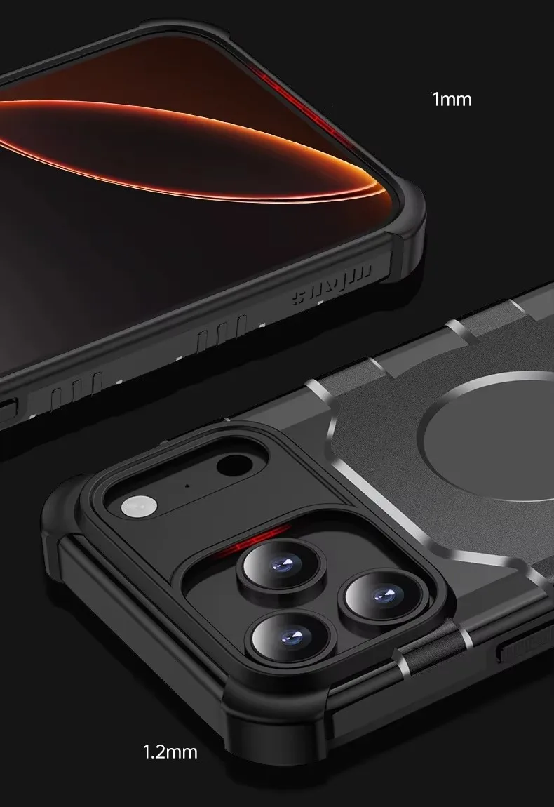 product for iphone 17 pro max case with rotating metal kickstand military grade drop proof  anti fingerprint protective cover-4