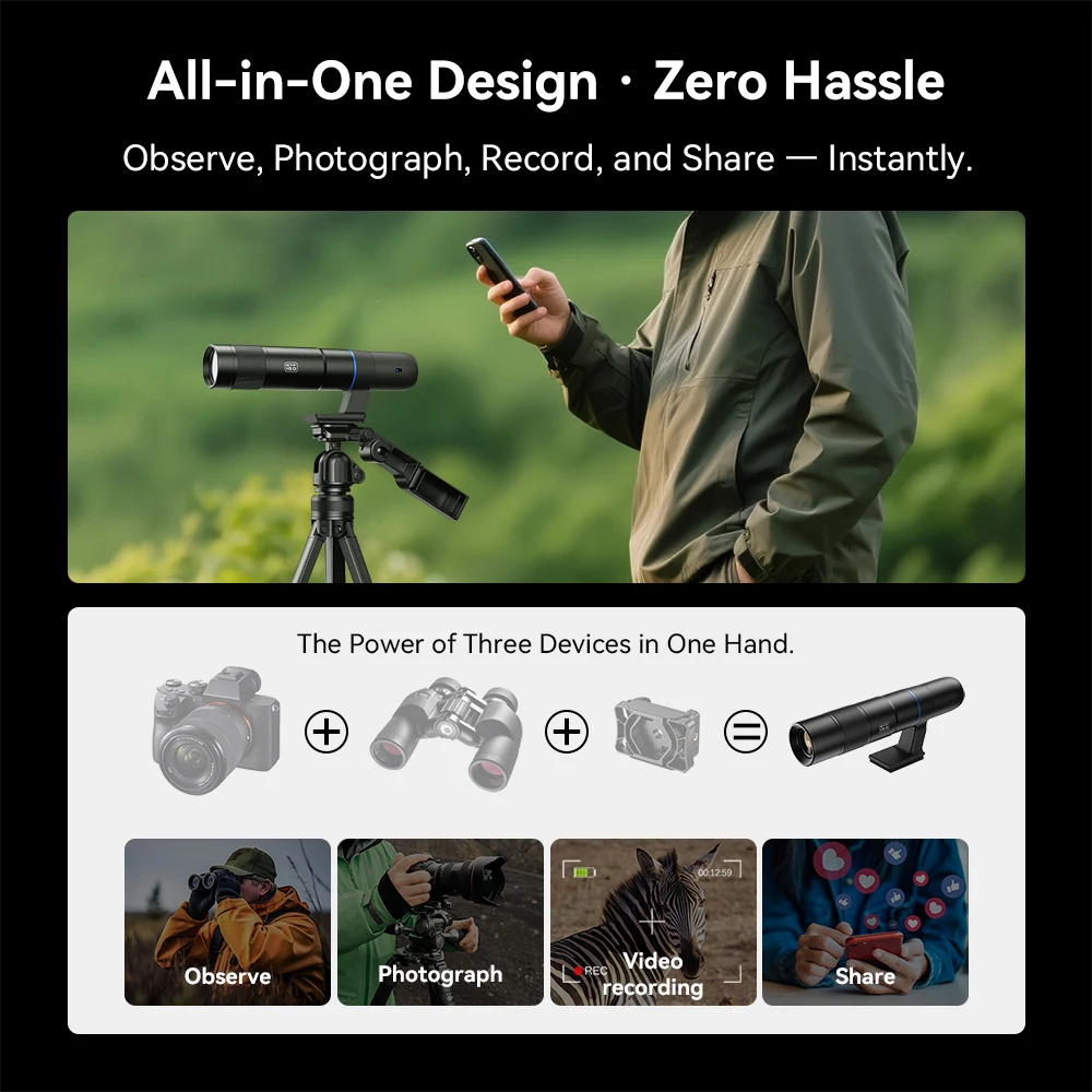 APEXEL APL-ETF150 45X Telephoto Lens - Perfect for Bird Watching