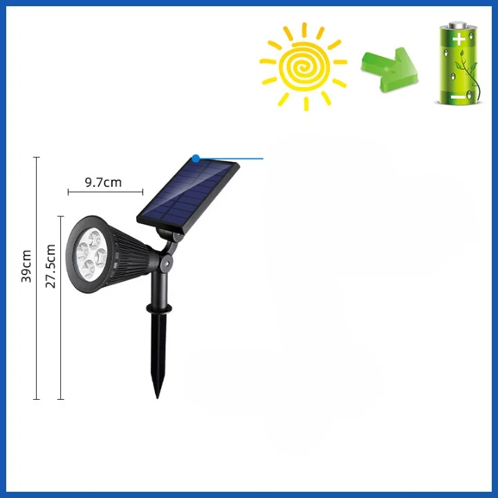 New Hot Selling Outdoor Large Spotlights Waterproof Floor Mounted Solar Lights