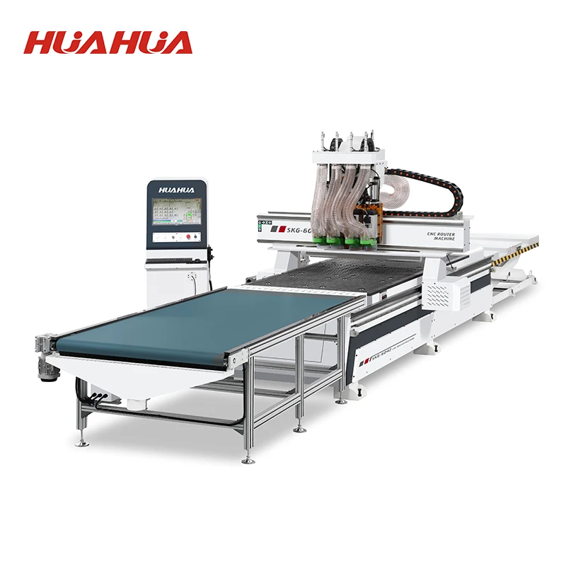 HUAHUA High Precision Used Xyz CNC Router 4 Spindles Factory Price