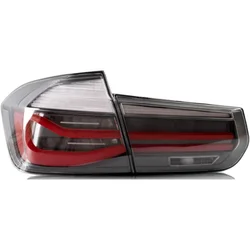 VLAND LED Tail Lights Pair For BMW 3 Series F30 F35 2013-2018 – Black Housing, Red Lens, DOT Approved