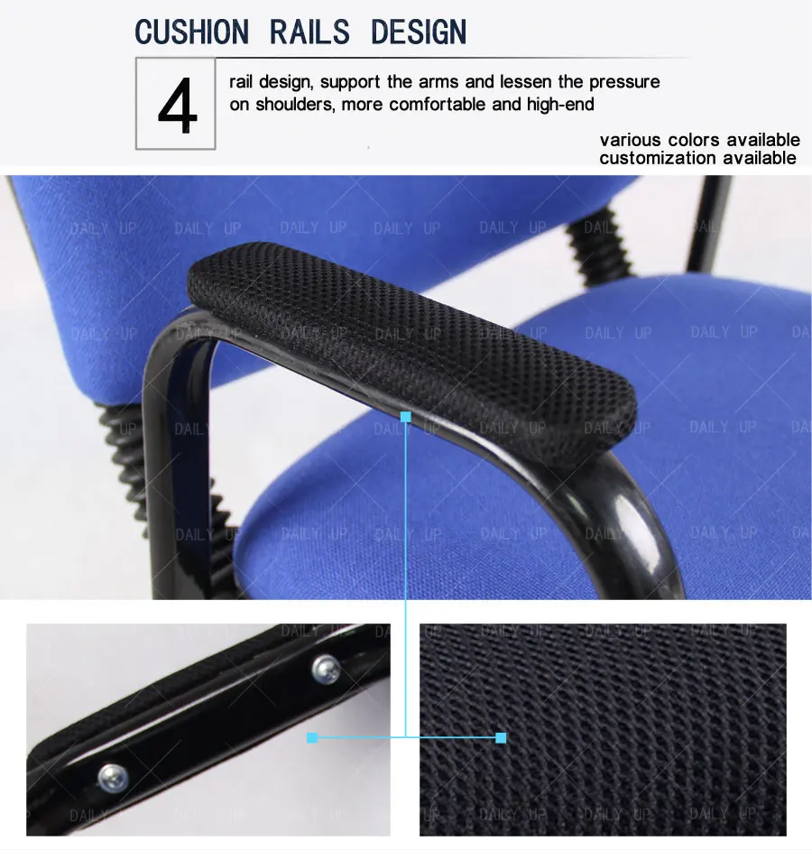 Cheap Fabric Office Chair With Thick Cushion Leisure Chair With Comfortable Armrest And Ergonomic Back For Meeting And Reception
