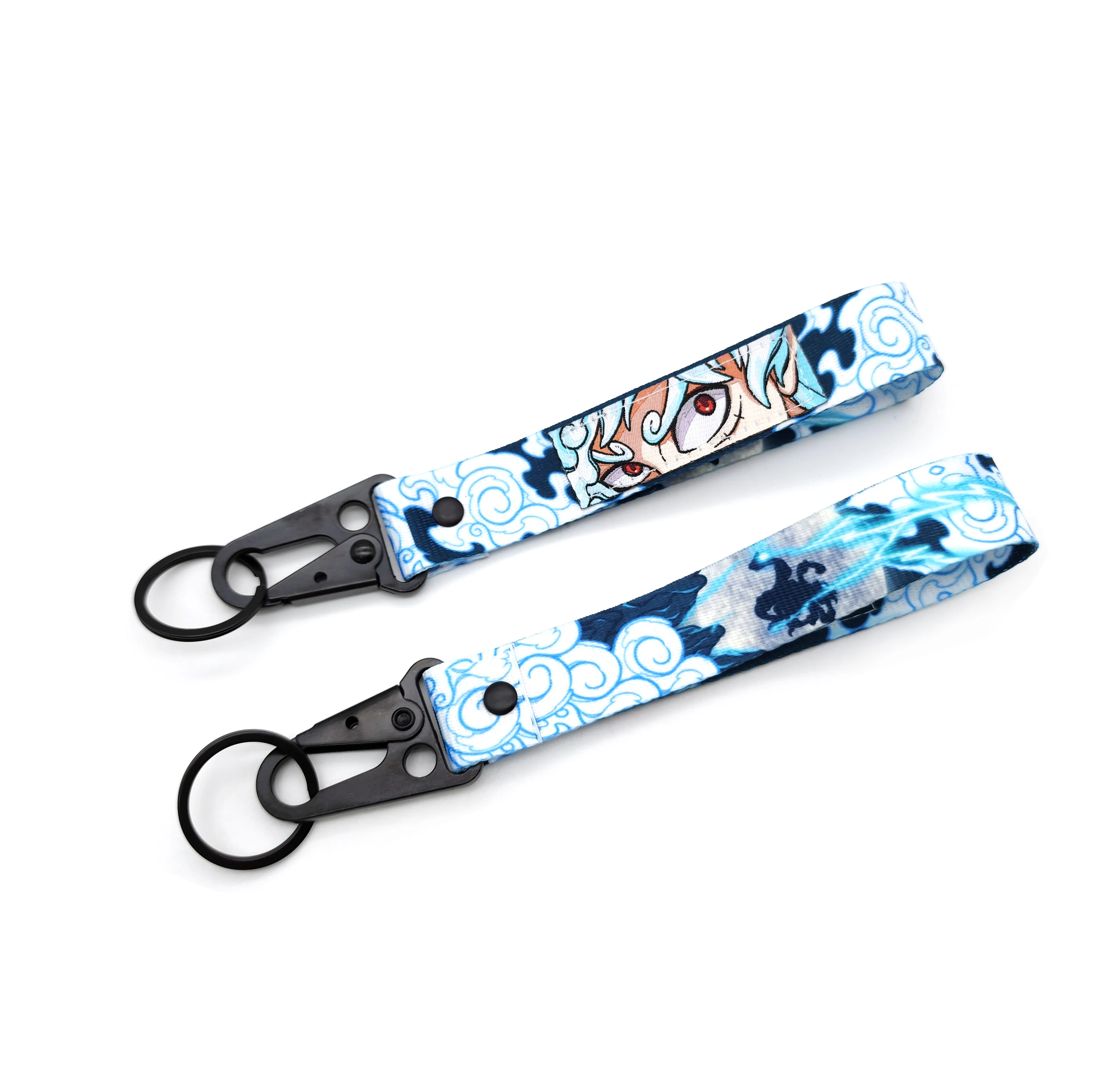 Customizable Keycord Polyester Wrist Lanyard with Carabiner