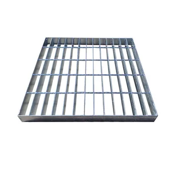 24 galvanized floor platform metal steel bar grating ramps trench cover for drainage inter inserted steel cover grating photo
