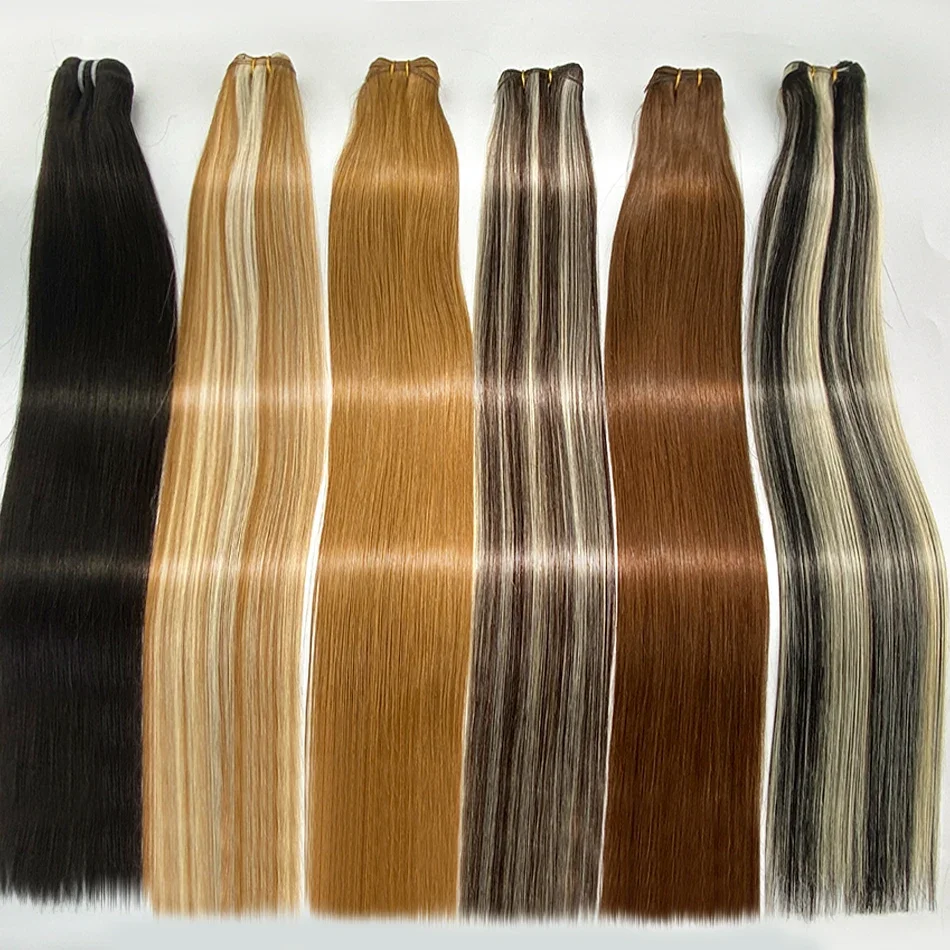 Steil Menselijk Haar Bundels Haarextensies Voor Vrouwen 613 99j 30 Inch Zwart Effen Kleur Ruwe Braziliaanse Vlecht 100% Menselijk Haar_voghion.com