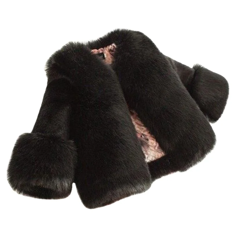 Warm and Stylish: Girl's Winter Fox Fur Jacket OEM Service