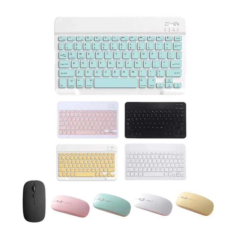 Wireless Keyboard and Mouse Mini Rechargeable Spanish Keyboard With Mouse Russian Keyboard For PC Tablet Phone