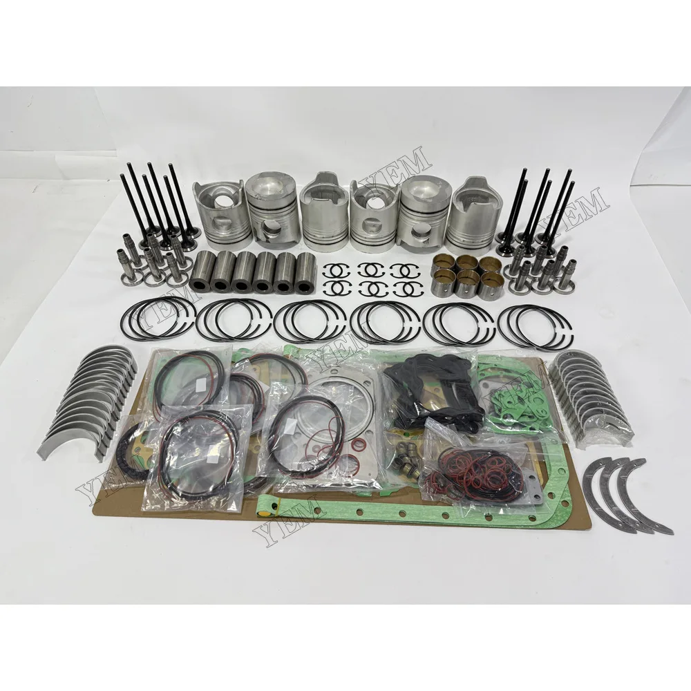 Piston Kit With Gasket Set With Bearing Set With Valves for Mitsubishi 6D20 Genuine Engine Parts