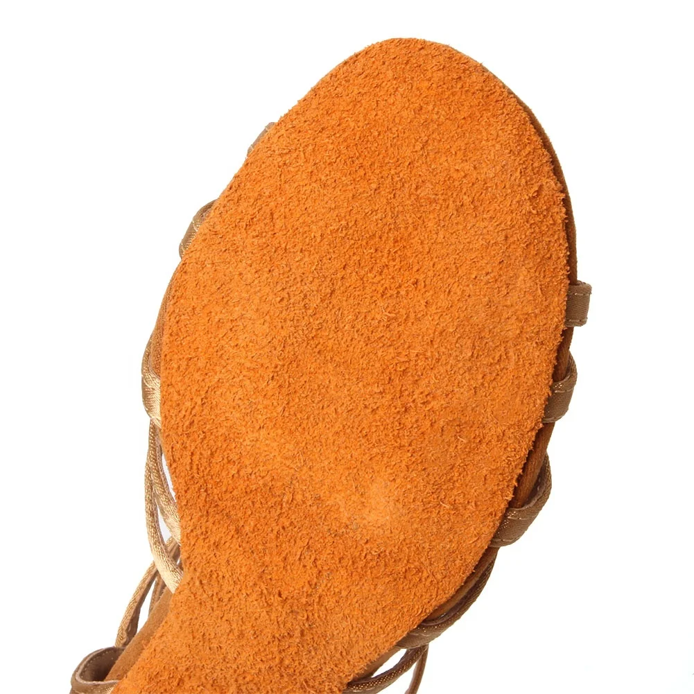 L802 Женская танцевальная обувь для латинских бальных танцев телесного цвета с