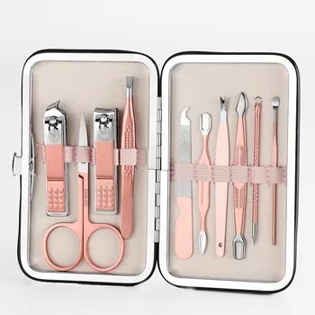 Nail set 10-piece stainless steel accessories pliers Pedicure Beauty tools can be printed logo