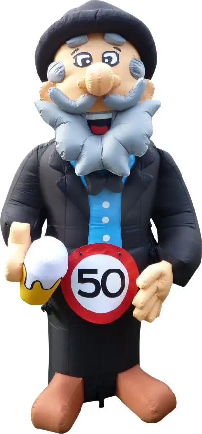 Customized Popular PVC/Oxford Cloth Inflatable Abraham Classic 2/2.5/3/4/6mH Inflatable Abraham Model with Blower to Netherlands