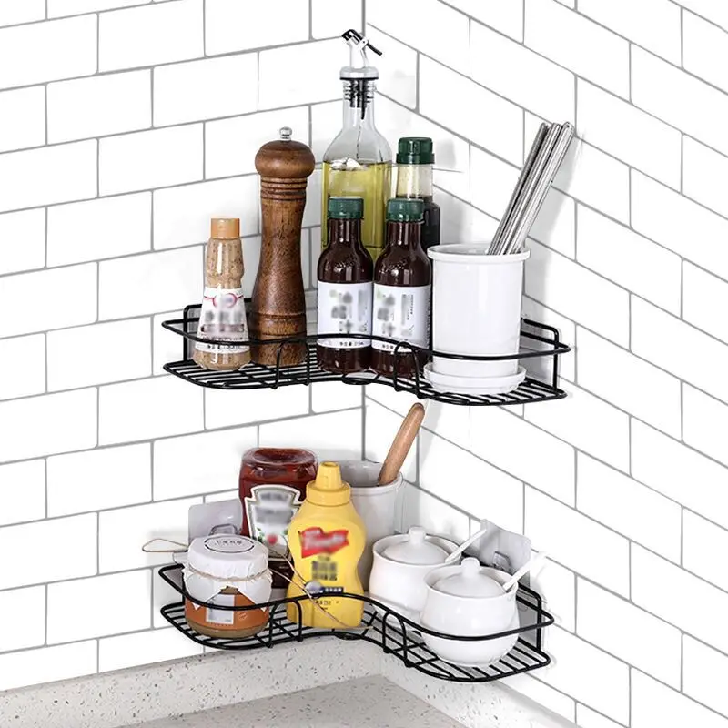 New Arrivals 2021 Design Fine Quality Easy Install Bathroom Corner Shelves Bath Shower Rack Metal Iron Storage Holders & Racks manufacture