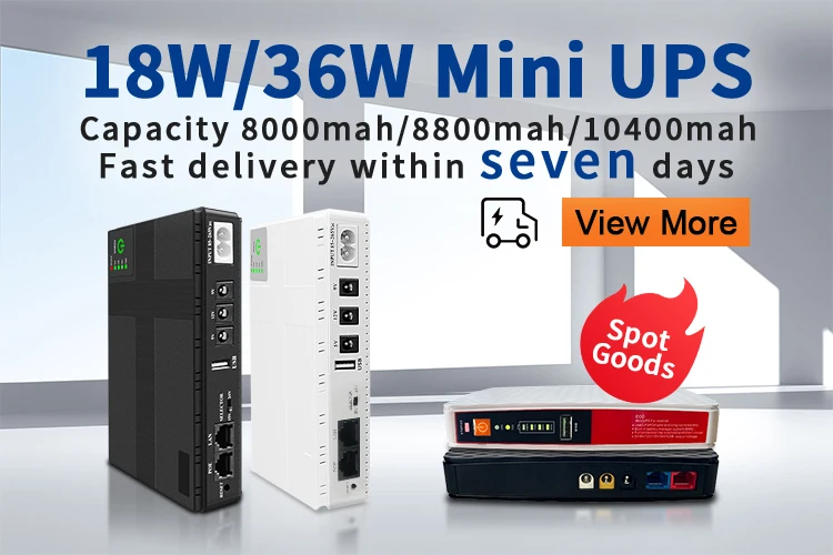 Mini Small Size Ups 1A 2A Battery Supply Power Bank Dc 9V 12V Mini Router Ups for Wifi 4-6hrs Backup
