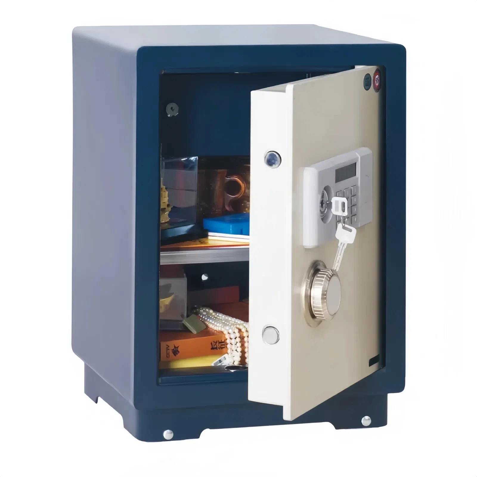 Key Access Metal Electronic Safes with Digital Lock Home Hotel Book Safe and Cash Box Hidden Secret Bank Safe Door