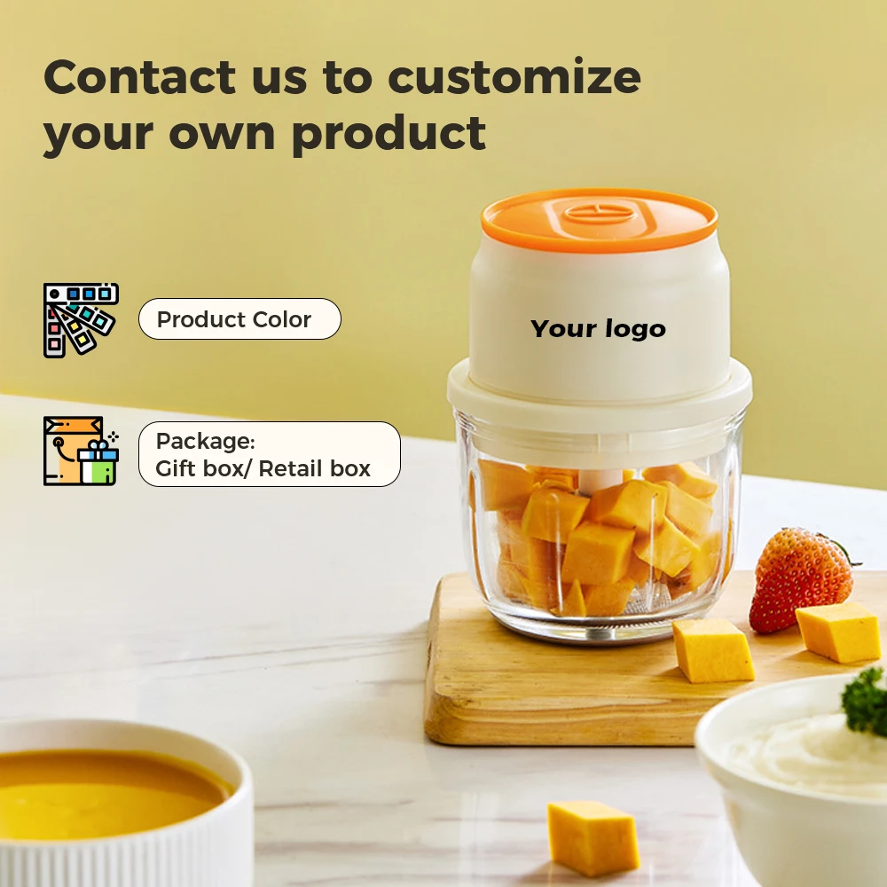 Mini hachoir électrique pour légumes et viandes, outil de cuisine multifonction pour couper l'ail et les oignons
_voghion.com