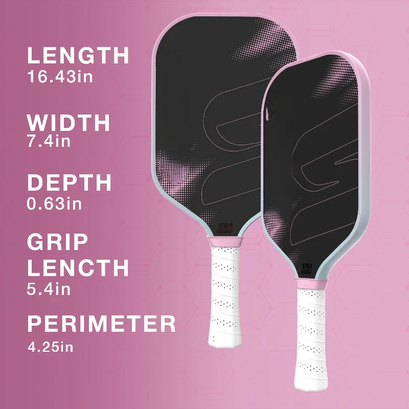 product premium 16mm gen4 t700 carbon fiber honeycomb core pickleball paddle usapa approved portable-2