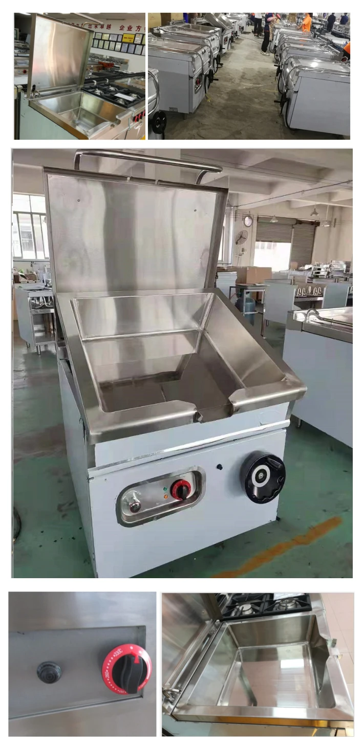 Commercial catering Stainless steel cooking wok kitchen Equipment 80L gas electric Tilting Boiling Pan brasing frying bratt pan