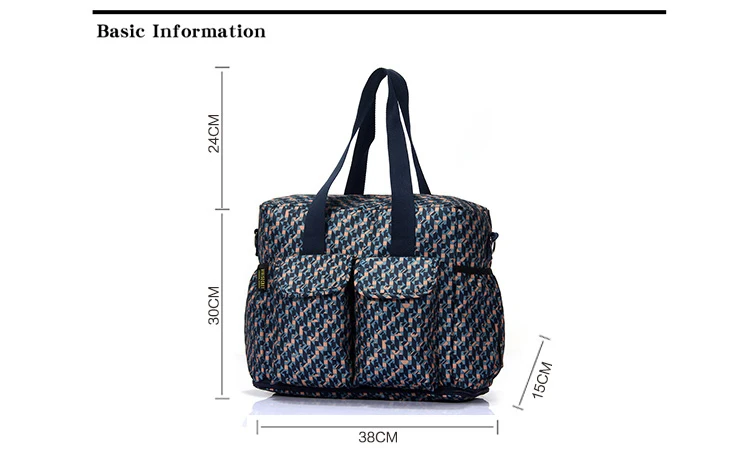 Custom Print Unique Polyester Changing Nappy Diaper Bags