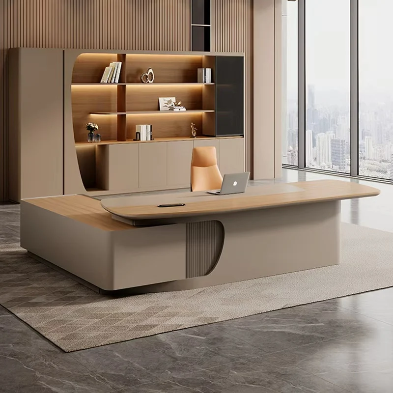 l Shaped Wooden Ceo Office Desk Modern High End Modular Office Furniture Set Luxury Executive Office Desk boss Table for Office