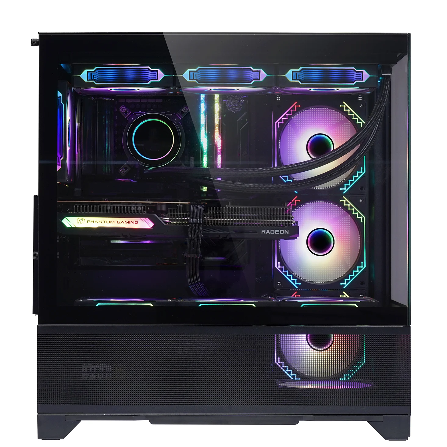 Factory New Model Gaming Computer Case Tempered Glass Full Tower ATX Computer Cabinet PWM ARGB Fan 360mm RAD Gaming Pc Case
