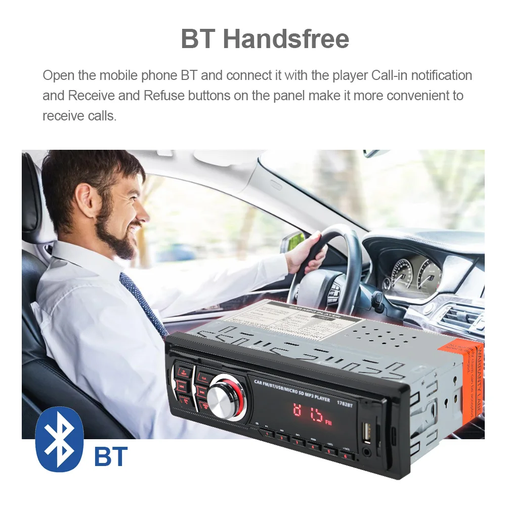 New Arrival 1din Car Radio Car MP3 Audio Player with BT Stereo System for Car Dashboard Player