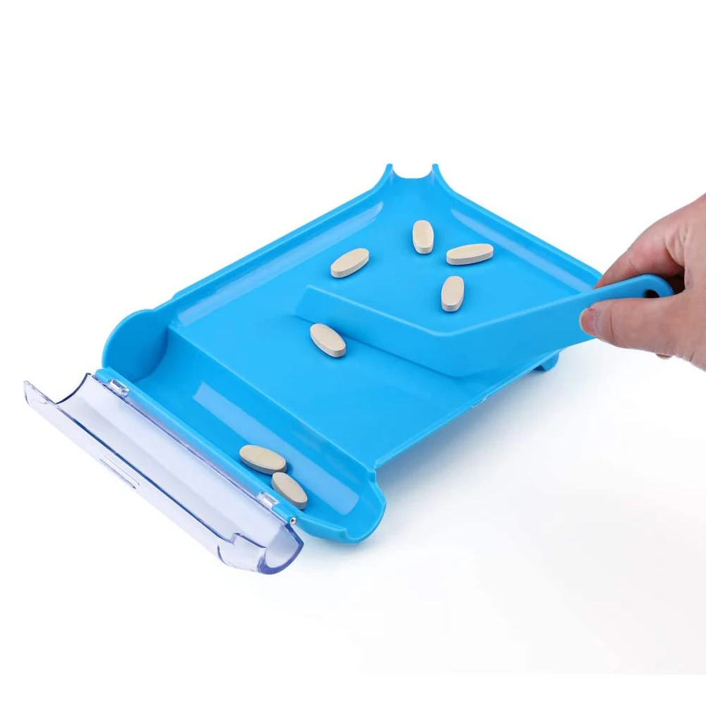 Pill Counting Tray with 2 Spatulas Opret Pill Counter for Pharmacy to Count Meds Pill Tablets Box