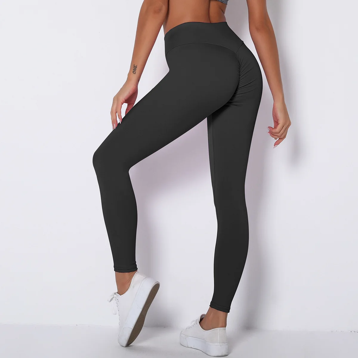 ruched bottom leggings