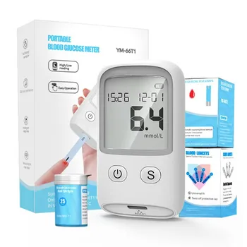 JZ-YBGT1 Portable Electric Blood Glucose Meter with 50 Test Strips Measures Uric Acid for Home Use 50 Pieces