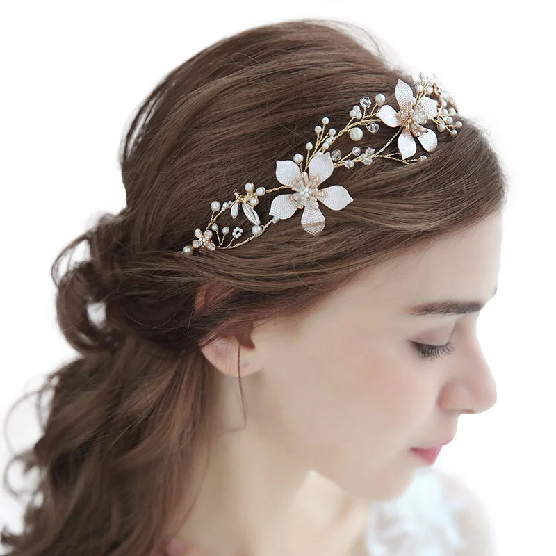 Antique Vintage Rhodium Silver Floral Vine Bridal Hair Comb Wedding Accessory 