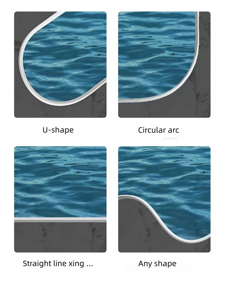 Flexible water blocking strip in bathroom, self-adhesive silicone sealing strip for bathroom water blocking supplier