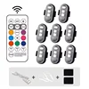 8 Pcs Strobe Light+Wireless Remote