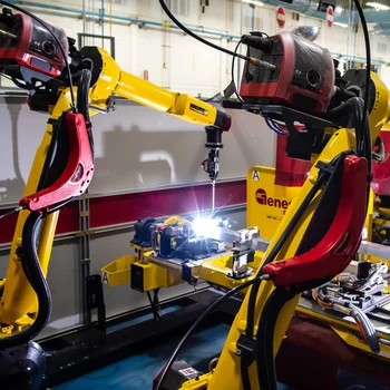 Fanuc Arc Mate 100iD/8L 6-axis Industrial Robot Arm, Equipped with Fronius TPS 320i PULSE MAG with Welding Gun Cleaning Unit