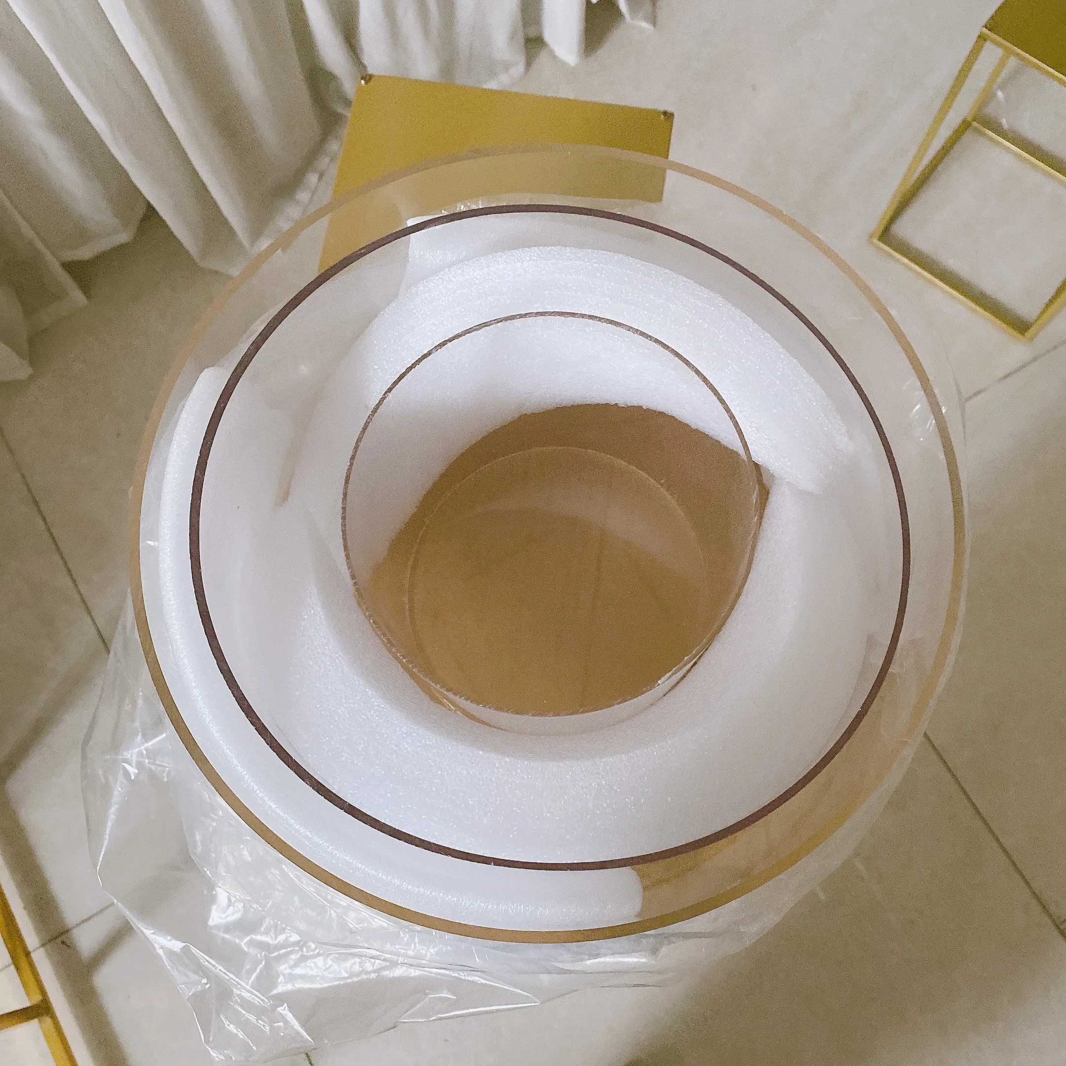 3pcs A Set Clear Acrylic Box Cake Stand Wedding Cylinder Cake Stand For