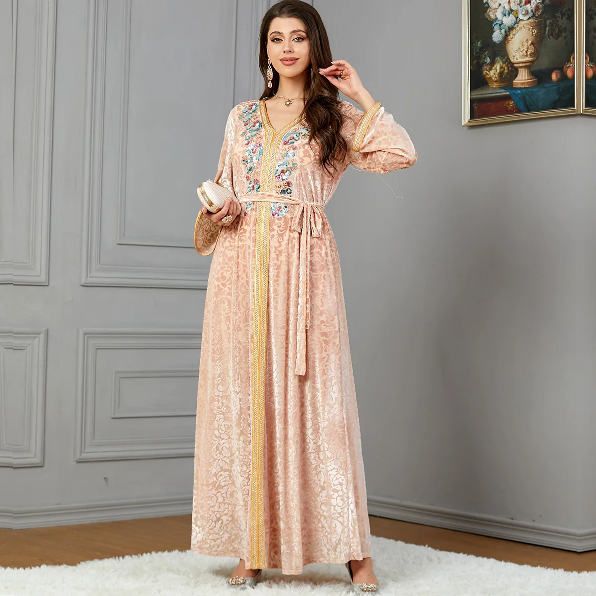 chinese dress ladies ZANZEA Women Vintage Dubai Abaya Turkey Hijab Dress Autumn Sundress So   TrendycollectionB