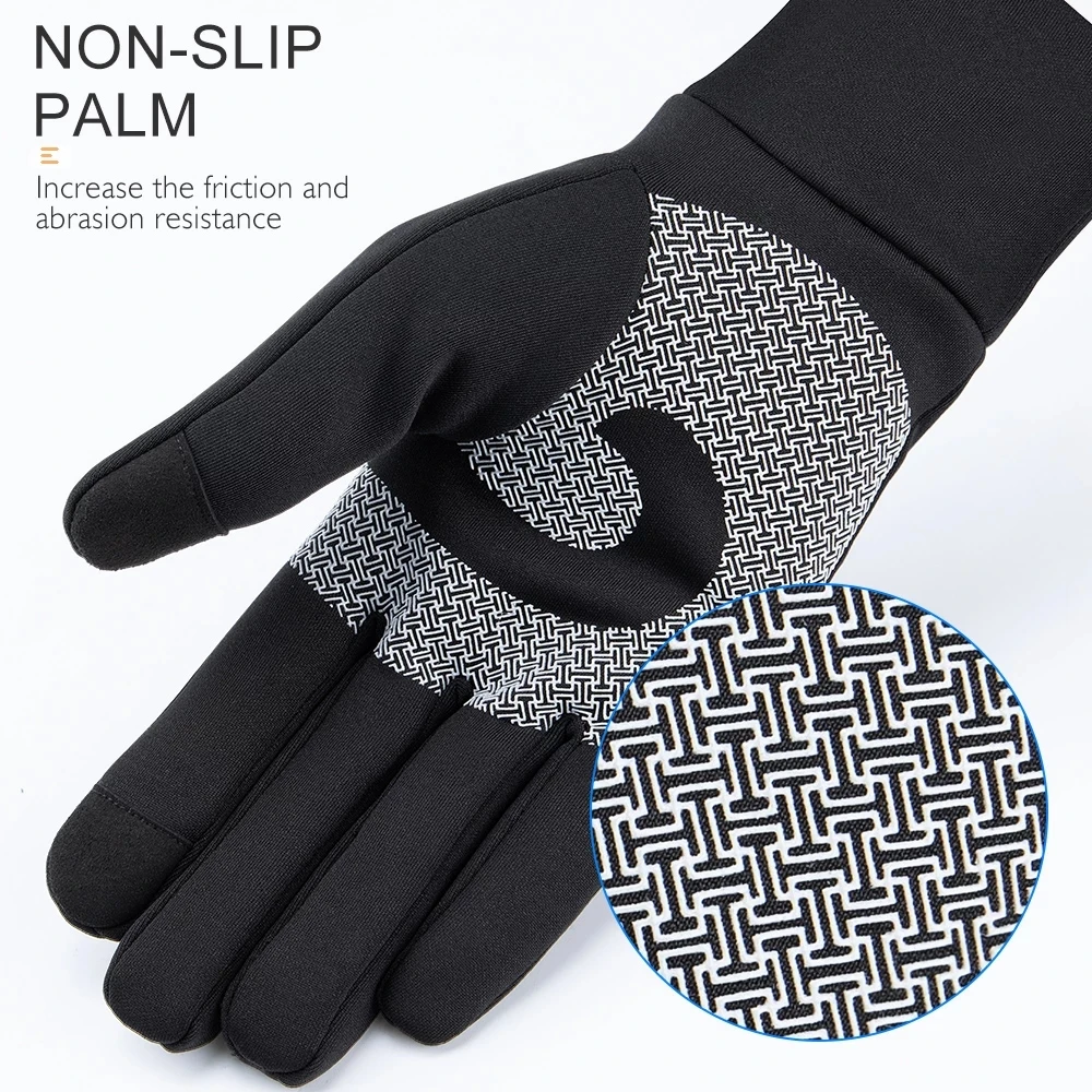 Зимние теплые флисовые велосипедные перчатки с длинными пальцами унисекс для горного и дорожного велосипеда